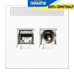 Smart TV розетка JUNG MMD LS 4521 WW біла, вбудована розетка для телевізора