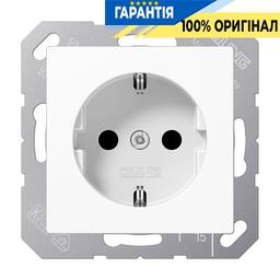 Розетка з заземленням 230В 16А JUNG ECO PROFI EP1420WWM білий матовий