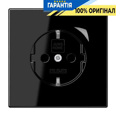 Розумна розетка з заземленням та захистом JUNG HOME BTLS1521SSW чорний