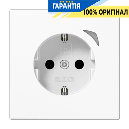 Розетка розумна JUNG HOME BTLS1521SWW з заземленням та захистом, біла