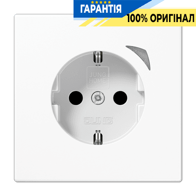 Розетка розумна JUNG HOME BTLS1521SWW з заземленням та захистом, біла