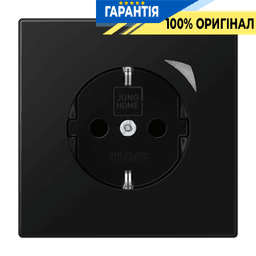 Розетка з заземленням та захистом JUNG HOME BTLS1521SSWM, чорний графіт матовий