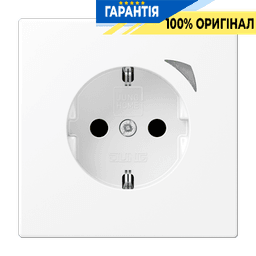 Розумна розетка JUNG HOME BTLS1521SWWM із заземленням та захистом, білосніжно матова