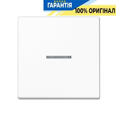 Клавіша 1-клавішна з підсвіткою вимикача JUNG ECO PROFI EP490KOWWM, білий матовий