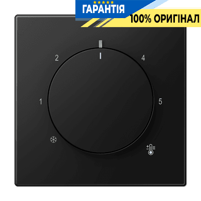 Центральна плата (клавіша) для термостату JUNG LS1749BFSWM, чорний графіт матовий
