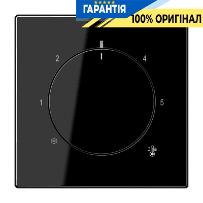 Центральна плата (клавіша) для термостату JUNG LS1749BFSW, чорний колір, оригінальна запчастина