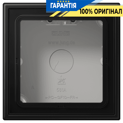 Коробка 1-местна накладного монтажу JUNG LS581ASWM матовий чорний графіт