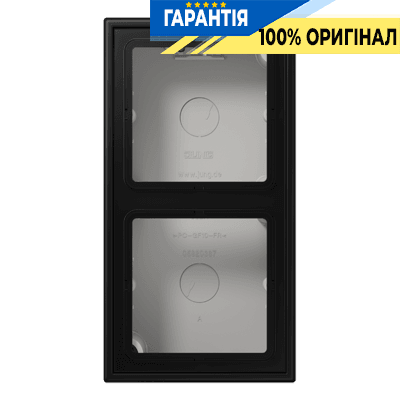 Коробка 2-постова накладного монтажу JUNG LS582ASWM матовий чорний графіт