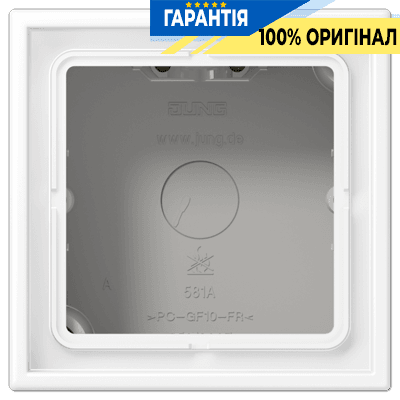 Коробка 1-постова накладного монтажу JUNG LS581AWWM білосніжний матовий