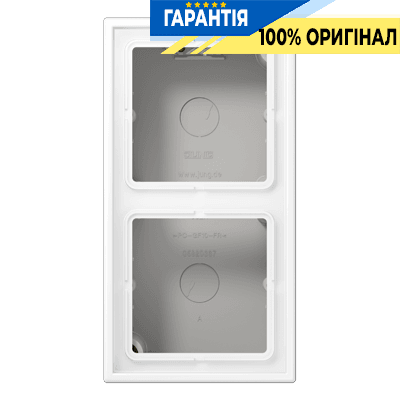 Коробка 2-постова накладного монтажу JUNG LS582AWWM біло-сніжний матовий