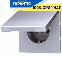 Розетка з з/к з кришкою Jung AL1520KL Алюміній