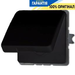 Розетка з заземленням з кришкою JUNG CD1520BFKLSW чорного кольору