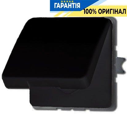 Розетка з заземленням з кришкою JUNG CD1520BFKLSW чорного кольору