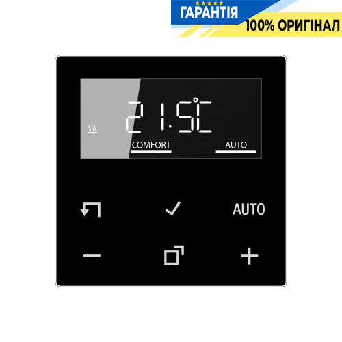 Дисплей кімнатного контролера температури JUNG HOME BTA1791SW, чорний, для точного керування мікрокліматом