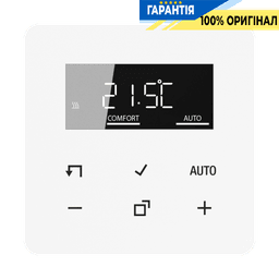 Дисплей кімнатного контролера температури JUNG HOME BTCD1791WW, білий, для керування кліматом у приміщенні