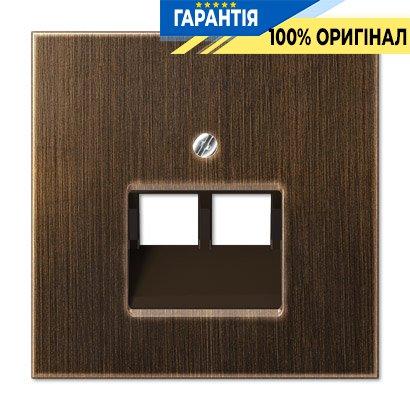 Панель розетки TF/PC 2-а Jung ME2969-2UAAT латунь Antik