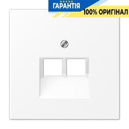 Панель розетки TF/PC 2-а Jung LS969-2UAWWM білосніжний матовий