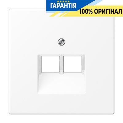 Панель розетки TF/PC 2-а Jung LS969-2UAWWM білосніжний матовий