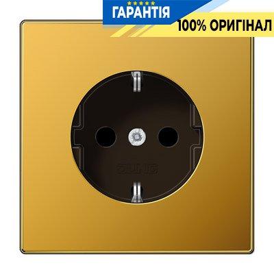 Розетка із заземленням і захистом Jung LS1520KIGGO золото