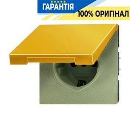 Розетка з з/к з кришкою Jung GO1520KL імітація золота