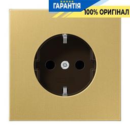 Розетка із заземленням і захистом Jung ME1520KIC латунь Classic