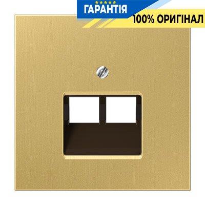 Панель розетки TF/PC 2-а Jung ME2969-2UAC латунь Classic
