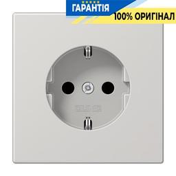 Розетка із заземленням і захистом Jung LS1521KILG світло-сірий
