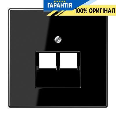 Панель розетки TF/PC 2-а Jung LS969-2UASW чорний
