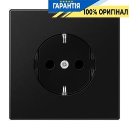 Розетка із заземленням і захистом Jung LS1520KISWM чорний графіт матовий