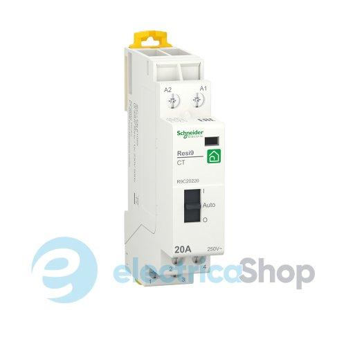 Контактор RESI9 Schneider Electric 20 A, 1P+N, 2NO (~230В/50Гц)