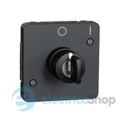 Механізм вимикача з ключем на 2 положення IP55, чорний, Mureva Styl Schneider Electric MUR35062