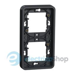 Рамка двомісна вертикальна IP55, чорна, Mureva Styl Schneider Electric MUR34151