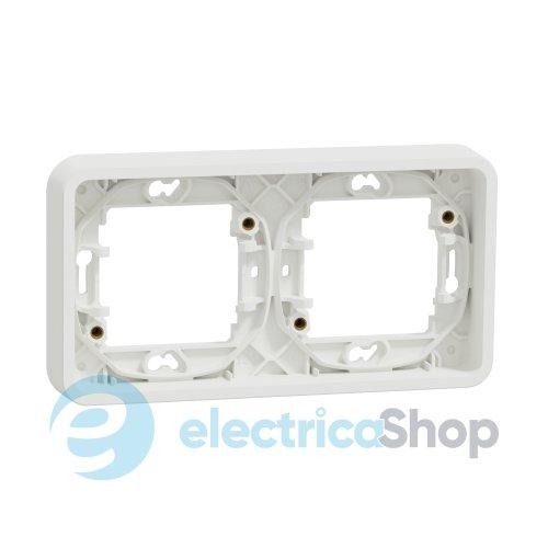 Рамка двомісна горизонтальна IP55, біла, Mureva Styl Schneider Electric MUR39101