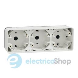 Тримісний бокс зовнішній монтаж IP55, білий Mureva Styl Schneider Electric MUR39913