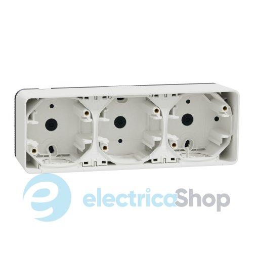Тримісний бокс зовнішній монтаж IP55, білий Mureva Styl Schneider Electric MUR39913
