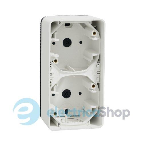 Двомісний бокс зовнішній монтаж IP55, білий Mureva Styl Schneider Electric MUR39912