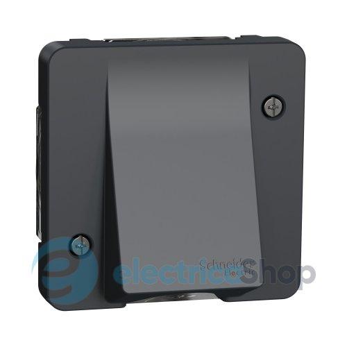 Механізм виводу кабеля IP55, чорний, Mureva Styl Schneider Electric, MUR37931