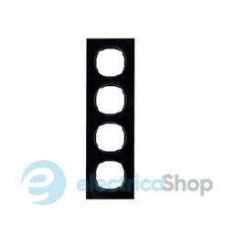 Рамка 4Х скло чорне R.8 Berker 10142616