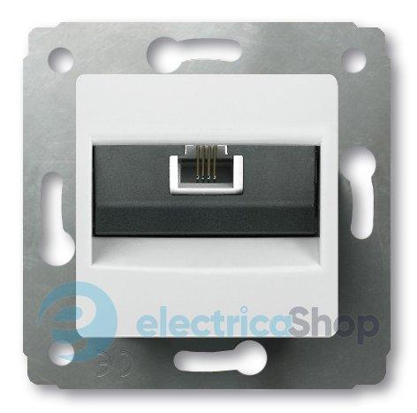 Розетка TF-1 RJ-11 Legrand Cariva 773638 колір білий
