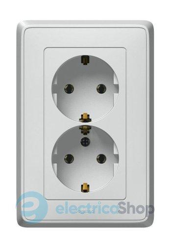 Розетка З/К 2-а Legrand Cariva 773627 колір білий