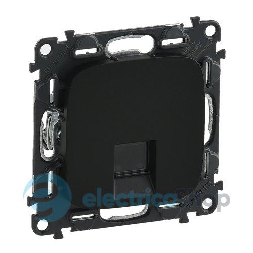 Розетка комп'ютерна RJ45 UTP 6.cat. Valena ALLURE 753952 антрацит