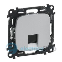 Розетка комп'ютерна RJ45 UTP 6.cat. Valena ALLURE 753942 алюміній