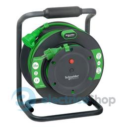 Подовжувач на котушці 1 розетка 25м 3х1.5 IP44 Schneider Electric IMT33151