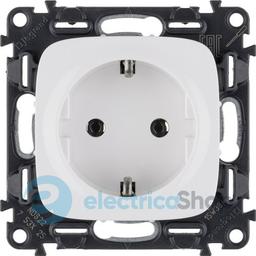 Розетка 2К+З 16А/250V, (гвинт. клеми) Valena ALLURE 753725 білий