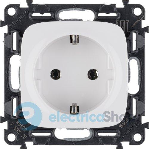 Розетка 2К+З 16А/250V, (гвинт. клеми) Valena ALLURE 753725 білий