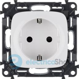 Розетка 2К+З та зі шторками 16А/250V (гвинт. клеми) Valena ALLURE 753724 білий