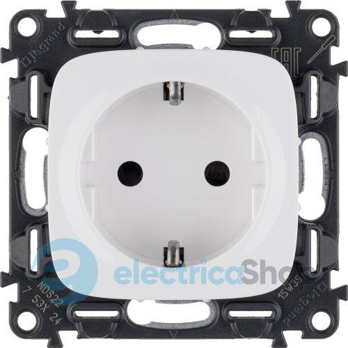 Розетка 2К+З та зі шторками 16А/250V (гвинт. клеми) Valena ALLURE 753724 білий