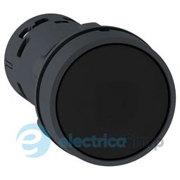 Кнопка Harmony XB7 Schneider Electric, моноблочна, 22 мм, чорна, пластик, пружинне повернення, без макування, 1 Н.В.