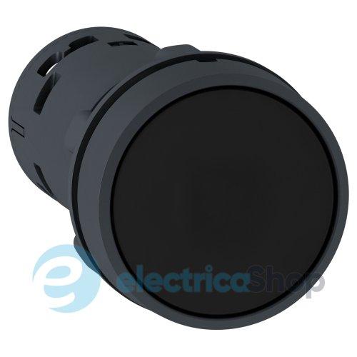 Кнопка Harmony XB7 Schneider Electric, моноблочна, 22 мм, чорна, пластик, пружинне повернення, без макування, 1 Н.В.