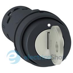 Перемикач з ключем Harmony XB7 Schneider Electric, моноблочний, 22 мм, чорний, 2 Н.В.